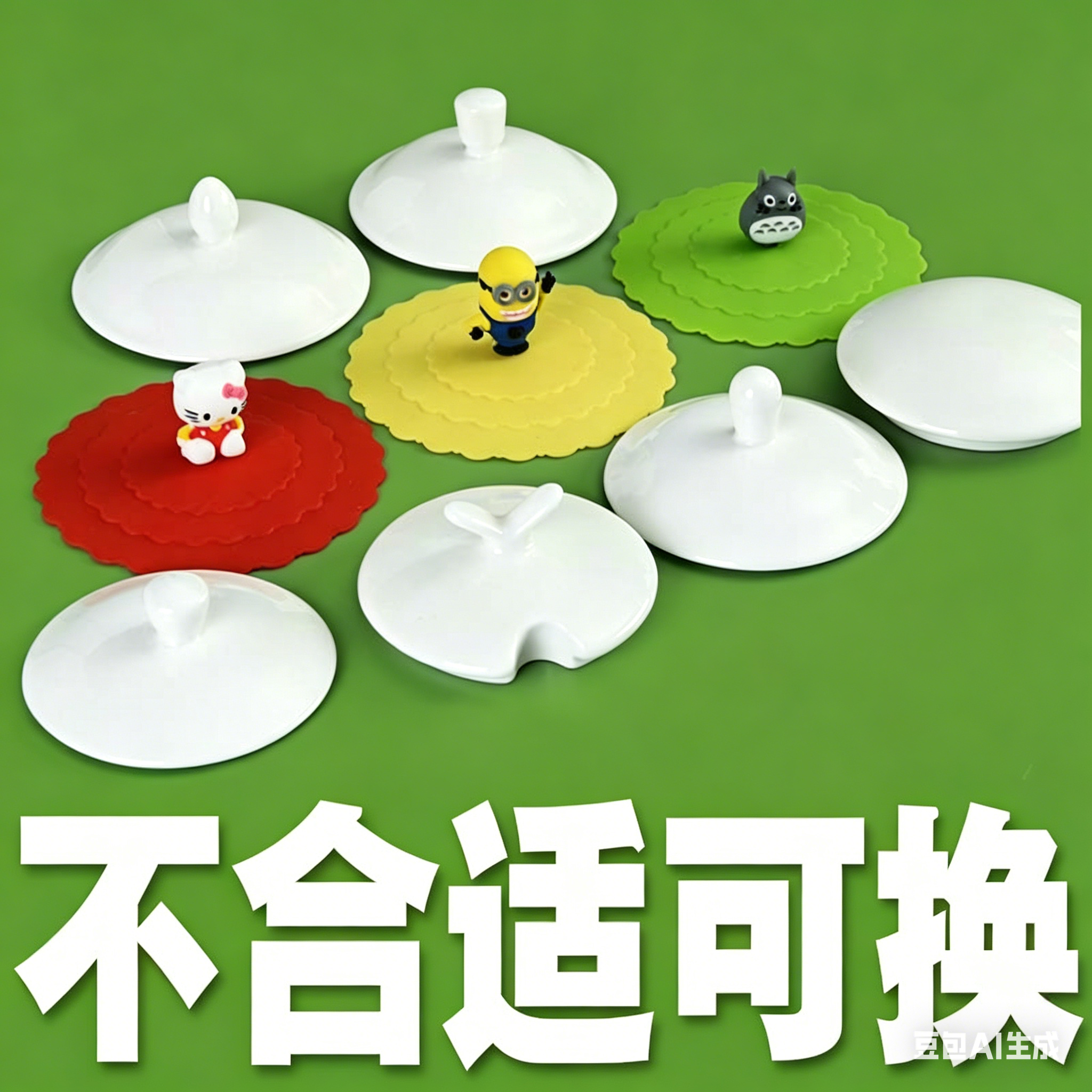 茶杯盖杯子盖配件水杯盖子陶瓷杯盖通用单盖瓷壶马克杯茶壶盖单卖