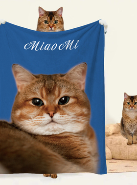 宠物定制毯子羊羔绒法兰绒毛毯盖毯沙发午睡毯猫咪狗礼物纪念周边