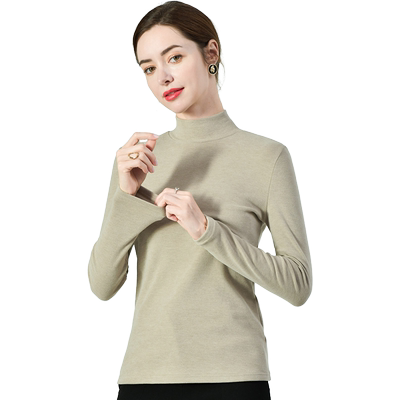 半高领德绒打底衫女秋冬内搭上衣