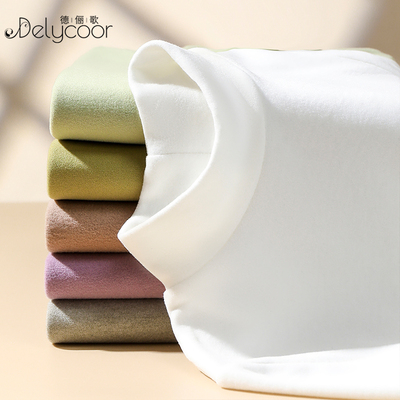 德绒半高领打底衫女秋冬保暖上衣