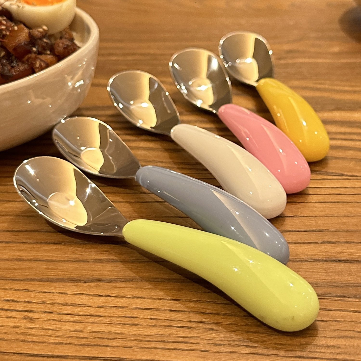*带收纳盒的小勺*316L不锈钢儿童元宝勺宝宝婴幼小号辅食勺子吃饭图片