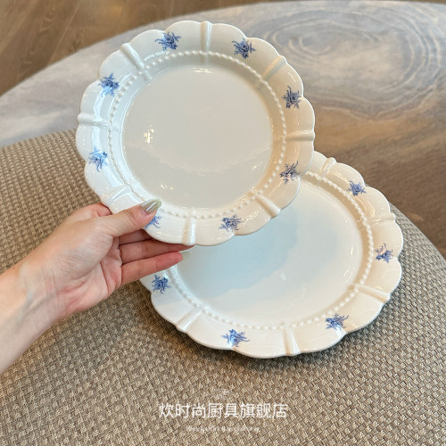 陶瓷浅盘子西餐下午茶甜品