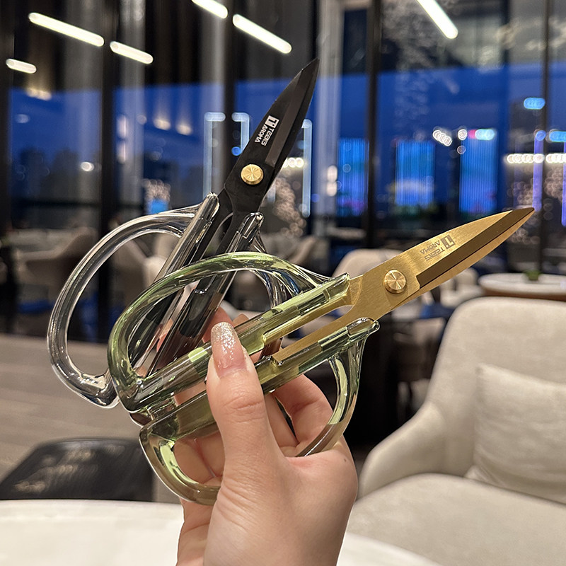 【高端日本厨房系列】多功能厨房剪刀亚克力透明手柄剪子鱼骨家用