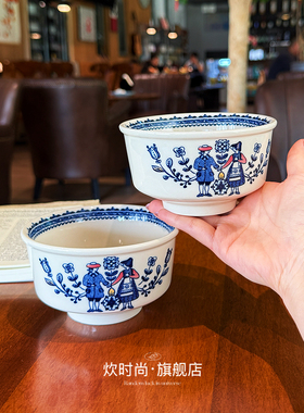 童话绘本丨英国Johnson Brothers中古手绘餐碗陶瓷米饭碗沙拉碗