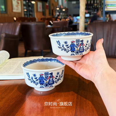 童话绘本丨英国Johnson Brothers中古手绘餐碗陶瓷米饭碗沙拉碗