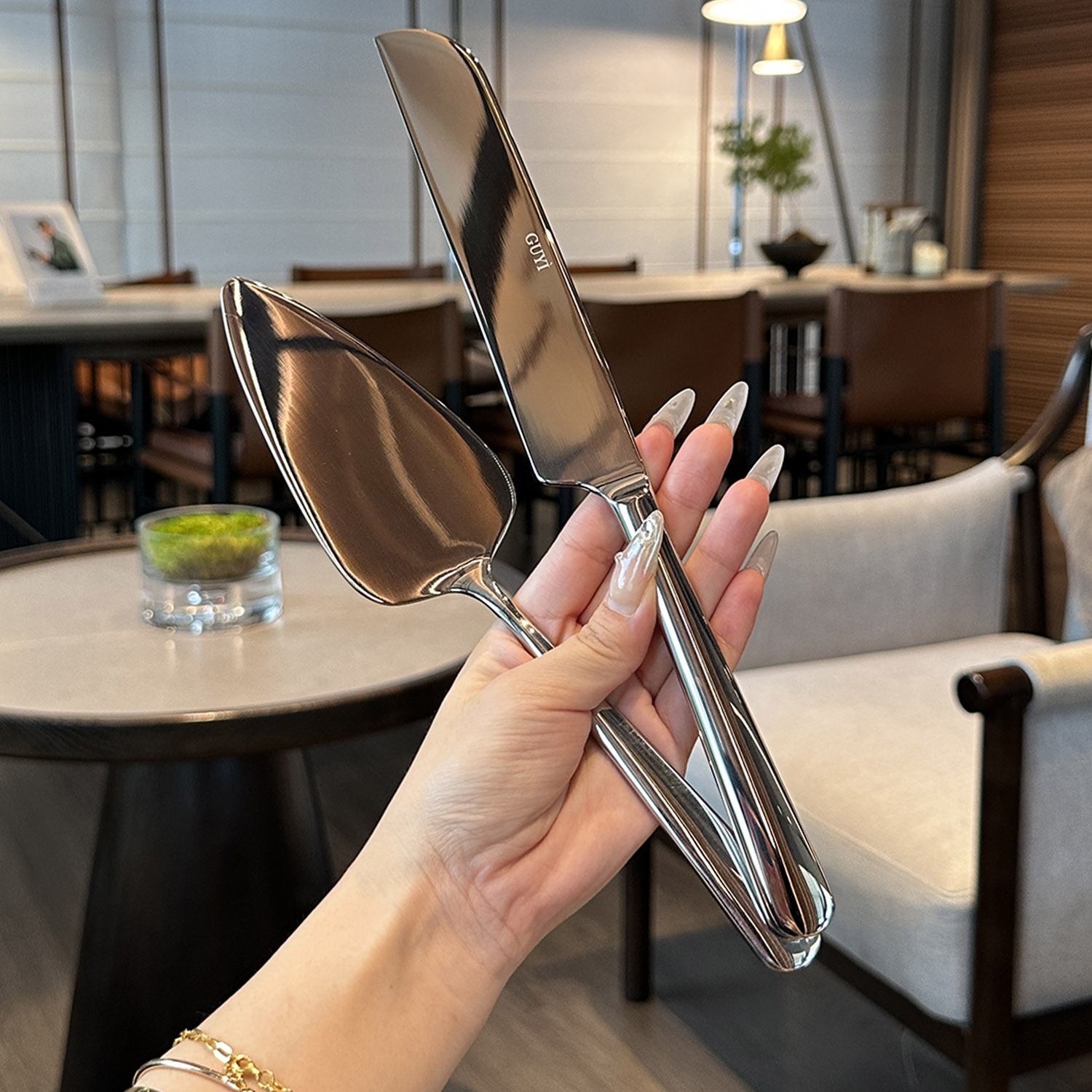 不锈钢齿牙水果刀烧烤羊肉熟食