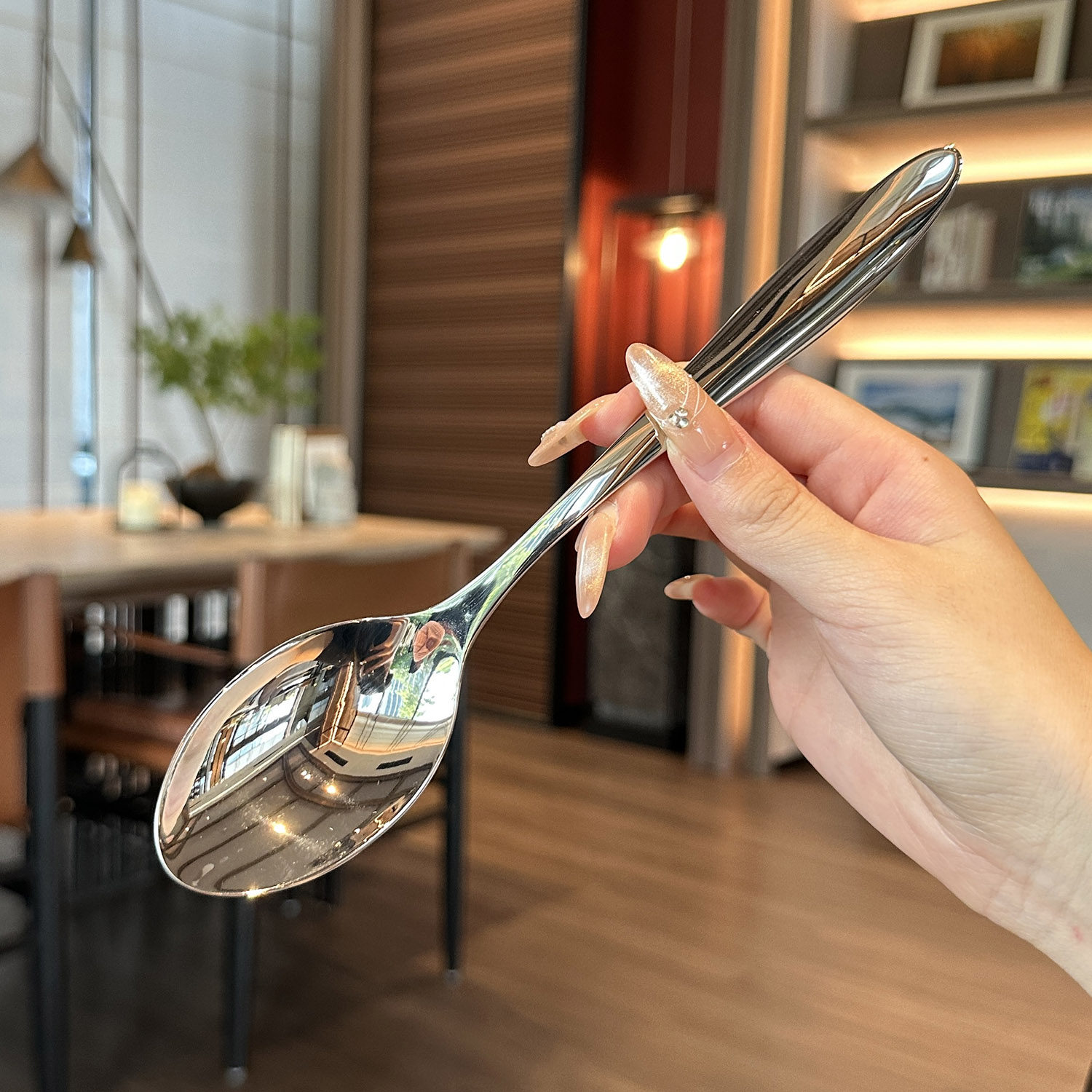 加厚手柄!出德国西餐更!设计款316不锈钢材质西餐勺子喝汤勺