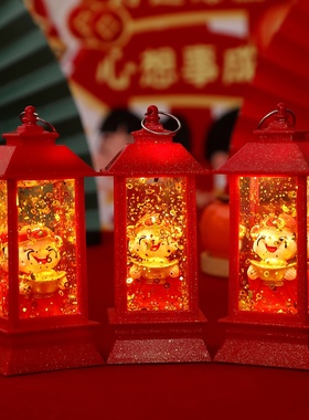 [财神]新年小夜灯复古摆件凉亭会发光创意氛围灯送家人礼物实用