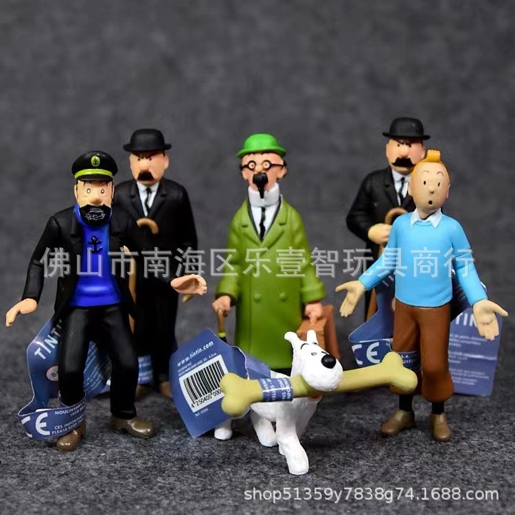 散货tintin丁丁历险记袋装手办模型人偶公仔摆件玩具