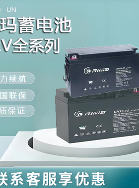 RIMA瑞玛蓄电池UN100-12 12V38AH 65 24智能监控医疗UPS储能电池