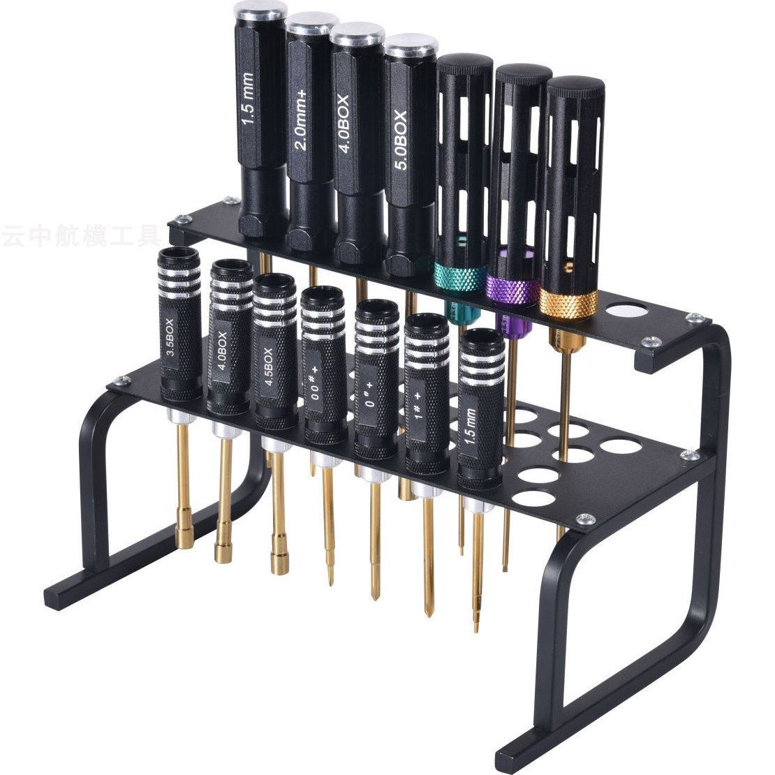 航模螺丝刀金属收纳工具架 多用钳子扳手展示置物架便携工具存放