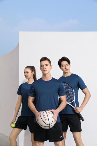 771冰丝棉圆领夏季团建服饰定制免费印字logo