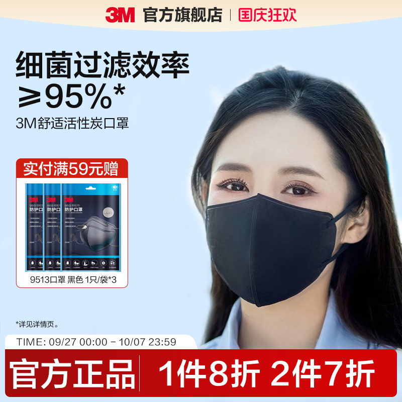 透气防晒口罩活性炭细菌过滤