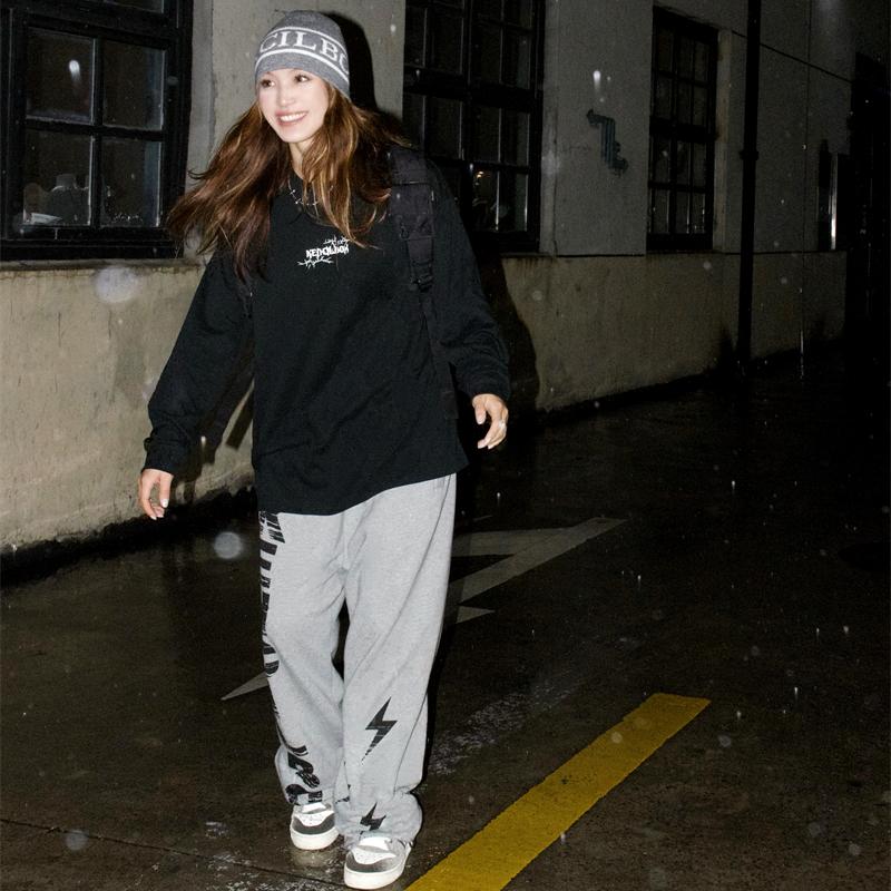 千笔盒子美式复古宽松休闲T恤