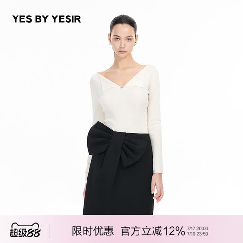 YESBYYESIR读懂我开页针织衫
