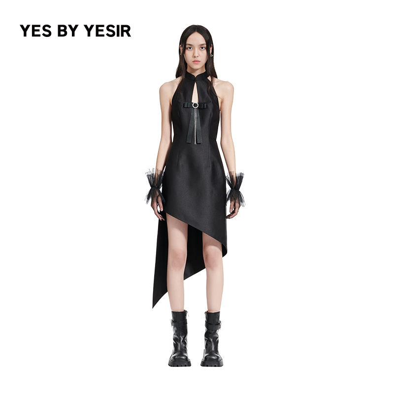 汪小敏同款 YES BY YESIR叶谦原创设计师2023春夏新品旗袍轻礼服 女装/女士精品 连衣裙 原图主图