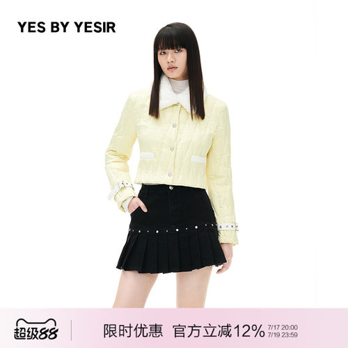 YESBYYESIR奶黄羽绒服