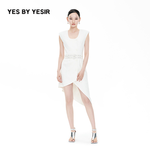 高冷分子双腰T恤连衣裙 YESIR叶谦原创设计师夏新款 YES