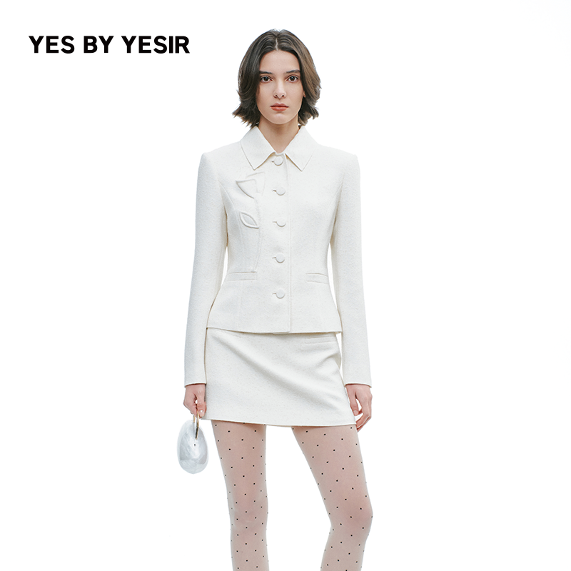 YESBYYESIR马蹄莲梦露短外套