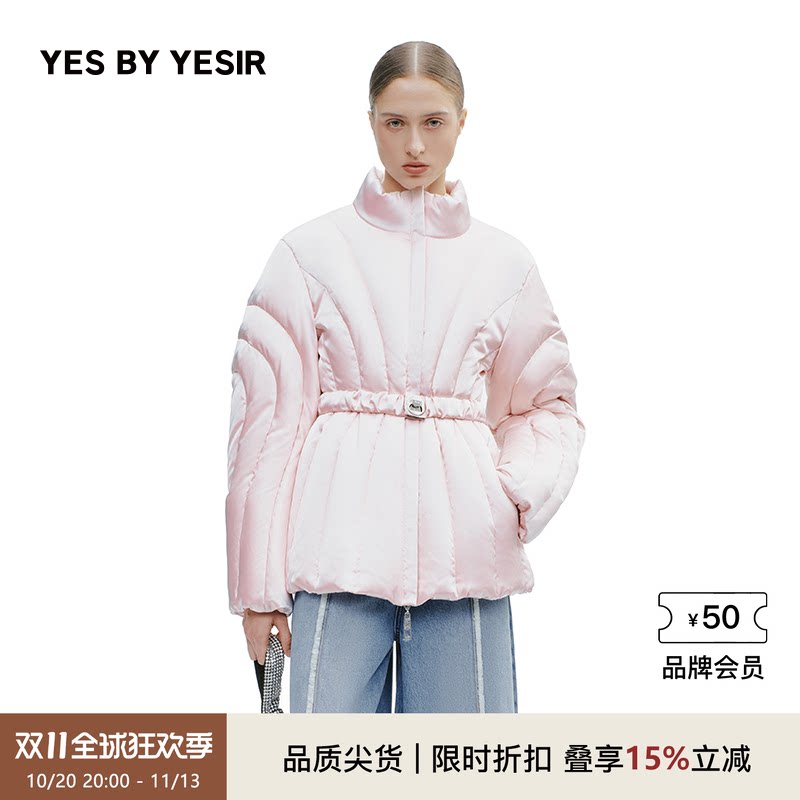 雅典娜雕塑酷型短羽绒服