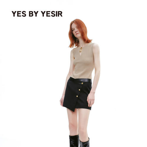 YESBYYESIRi人水滴领针织背心