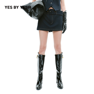 单宁回潮牛仔短裤 YESIR叶谦原创设计师2025年秋新款 YES