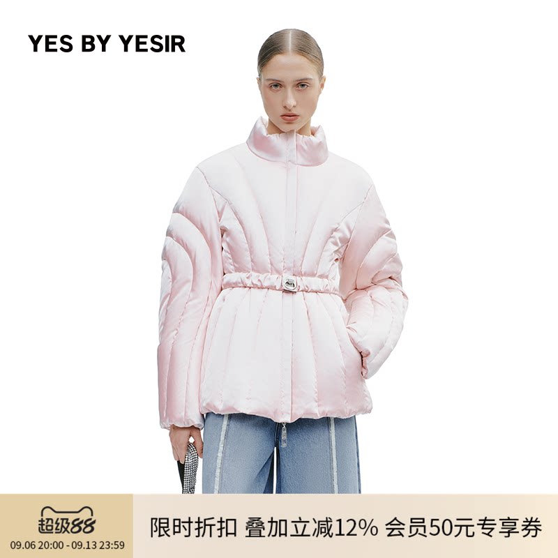 雅典娜雕塑酷型短羽绒服