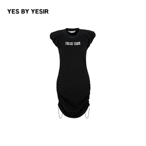 YES BY YESIR叶谦原创设计师夏新款女裙子云朵袖T恤连衣裙