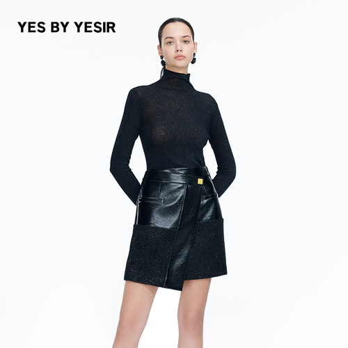 YESBYYESIR细闪打底针织套头衫
