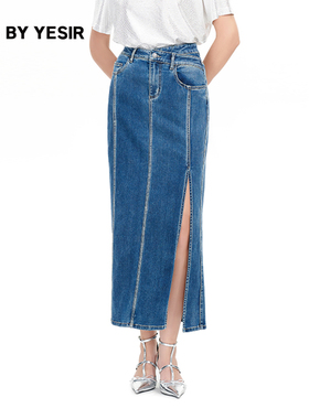 YES BY YESIR叶谦原创设计师春短裙Y2K修身复古牛仔半身裙