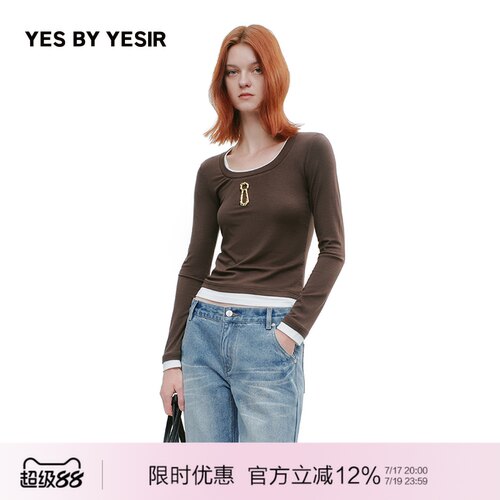 YESBYYESIRi人区假两件T恤