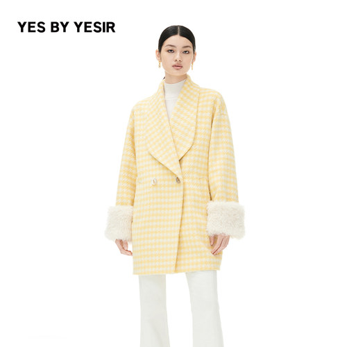 YESBYYESIR郁金香千鸟外套