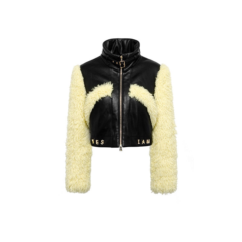 YESBYYESIR黄油黑巧棉服夹克