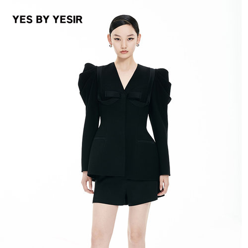 YESBYYESIR轻解构蝴蝶结外套
