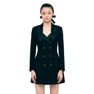 关晓彤同款YES BY YESIR叶谦设计师轻奢高级感立体剪裁西装连衣裙