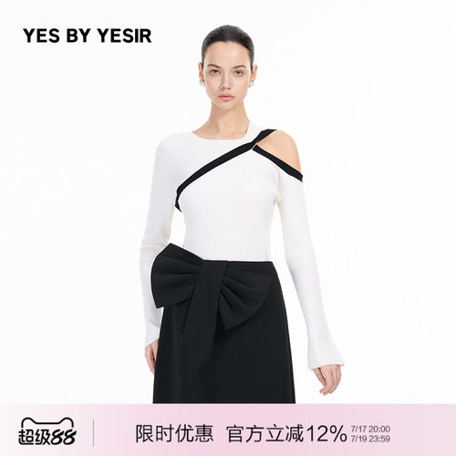 YESBYYESIRY字解构针织套头衫