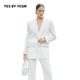 YES YESIR25年秋新款 迪丽热巴同款 叶谦单枪珠马长西服外套套装