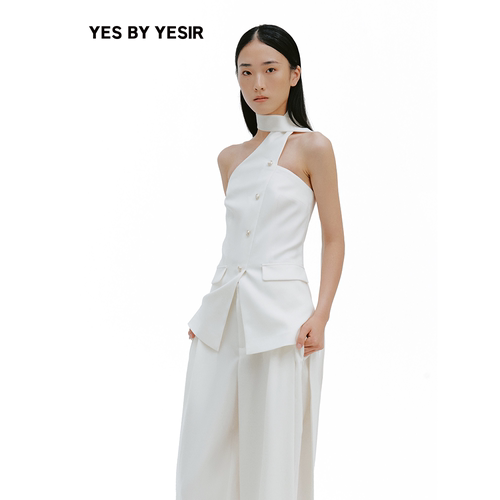 伊丽莎白飘带围裹领马甲