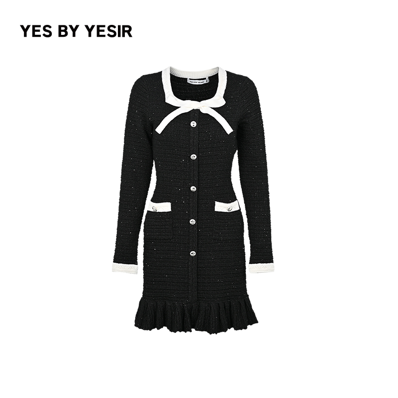 YESBYYESIR闪耀派对针织连衣裙