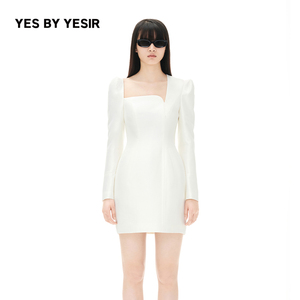 黄奕同款YES BY YESIR叶谦原创设计师秋花苞轻礼服连衣裙