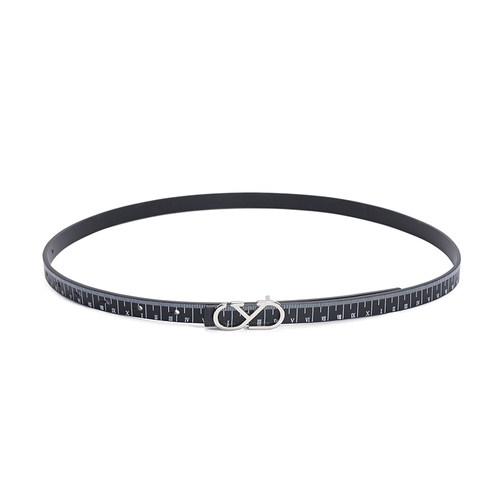 叶谦原创黑色刻度腰带