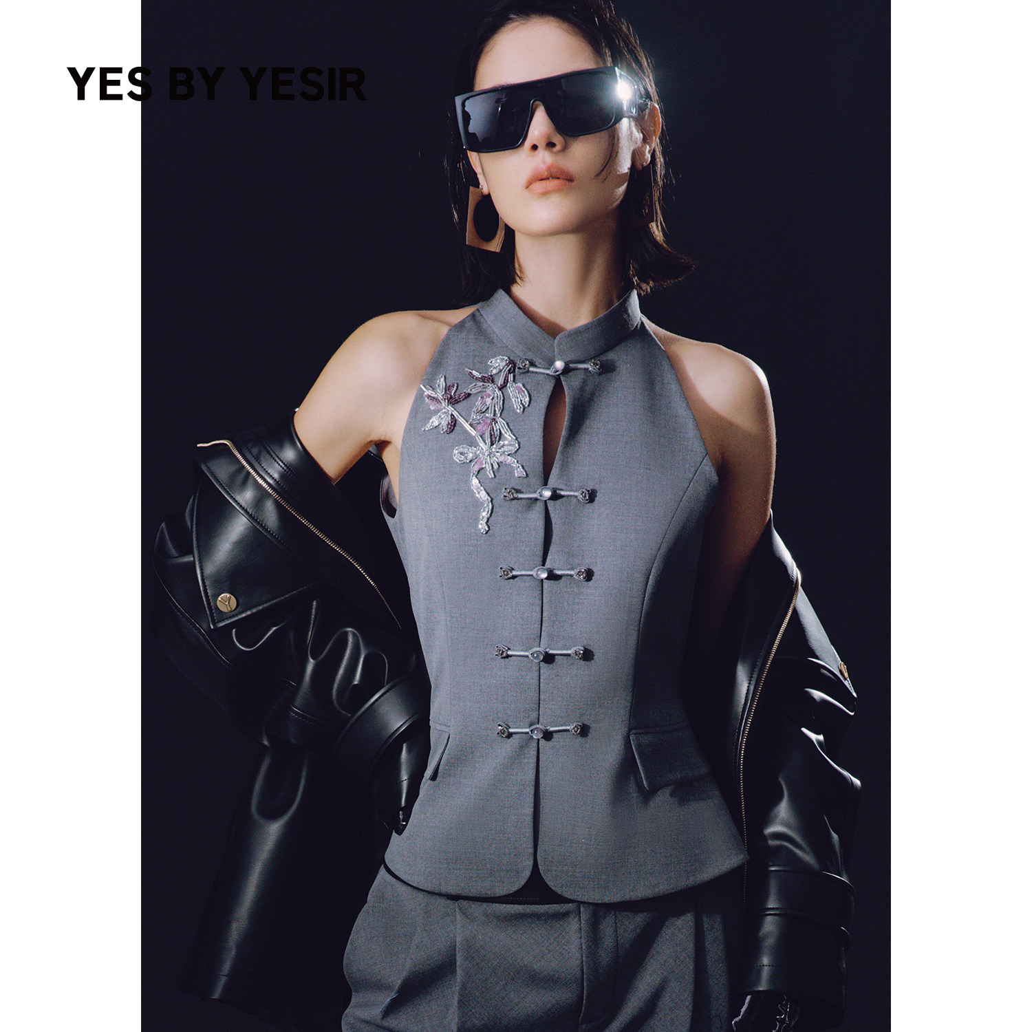 YESBYYESIR玉竹蝶翼轻中式马甲
