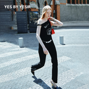 女上衣正蝴蝶兰扭结T恤 YESIR叶谦原创设计师夏新款 YES