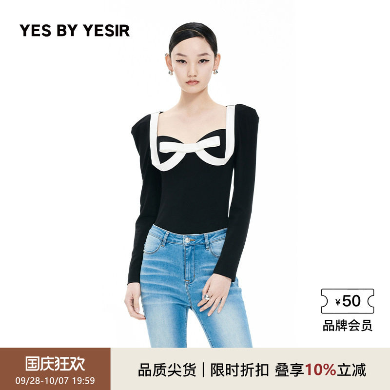YESBYYESIR轻解构蝴蝶结上衣