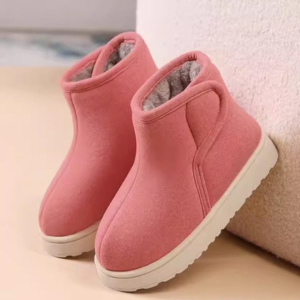 棉拖鞋女士冬季加绒加厚保暖抗寒厚底毛毛鞋防滑高帮中年人男棉鞋