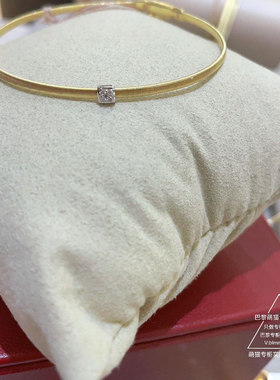 Marco Bicego Masai单钻拉丝黄金18K金手镯巴黎萌猫正品代购