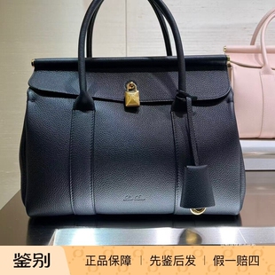 Loro Piana包包Loom 25粒面小牛皮纯色手提包巴黎萌猫正品代购