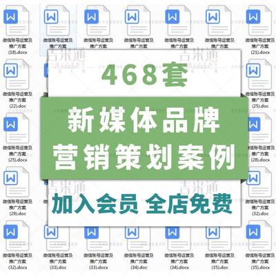 网页公众号营销策划运营活动新媒体品牌化妆品社群word方案资料