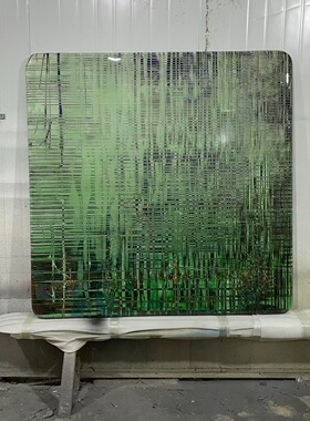 绿色抽象装饰画客厅沙发背景墙挂画现代简约玄关入户门厅肌理壁画