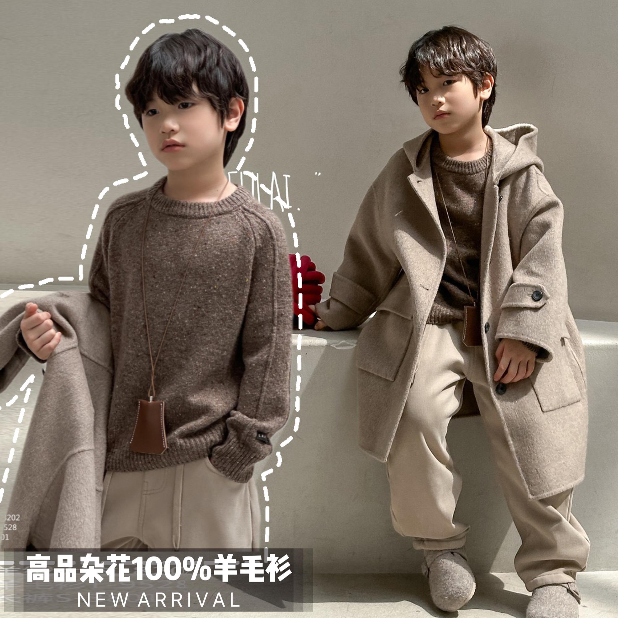 100羊毛毛衣啦芙莱杂花冬季保暖